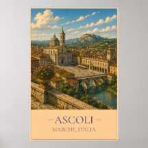 Ascoli, Italy – Vintage Travel Poster