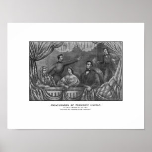 Póster Asesinato de presidente Lincoln