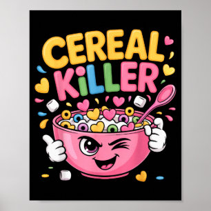 Póster Asesino de Cereales Tazón de Dibujos Animados Desa