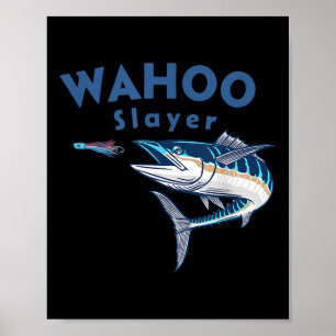Póster Asesino de Wahoo Pesca en Agua Salada Wahoo 