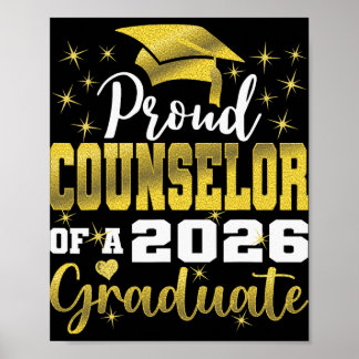 Póster Asesor Súper Orgulloso De Graduado De 2026 Graduad