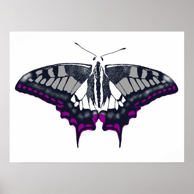 Póster Asexual Flag Swallowtail Butterfly (Frente)
