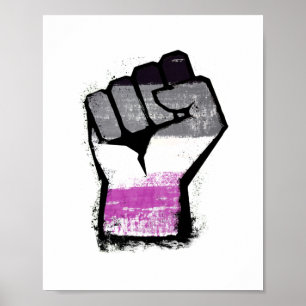 Póster Asexual Protest Fist