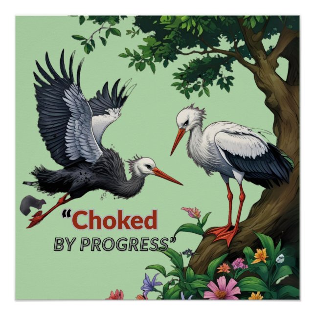 Póster Asfixiado por el Progreso (Anverso)