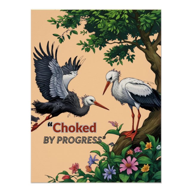 Póster Asfixiado por el Progreso (Anverso)