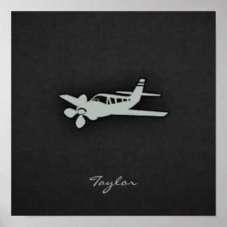 Póster Ash Gray Plane