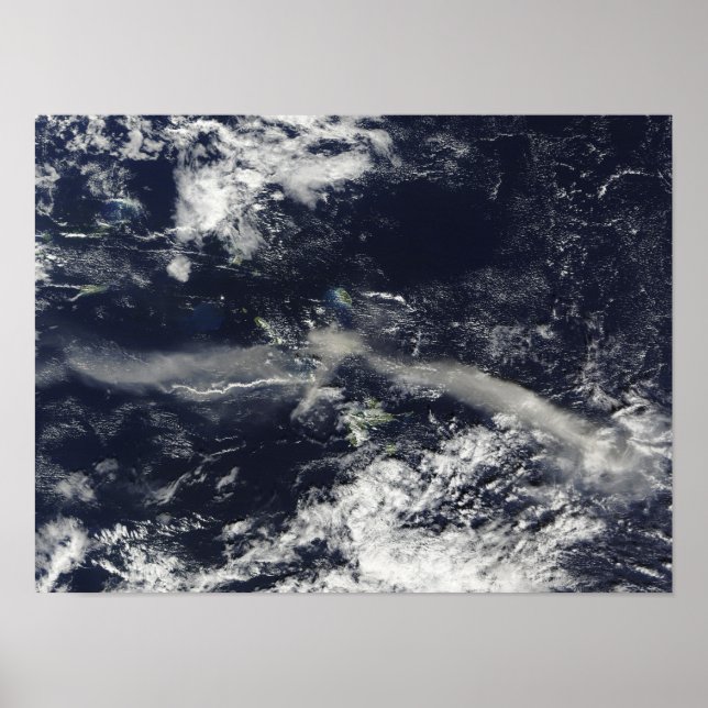 Póster Ash Plume de Soufriere Hills, Montserrat (Frente)