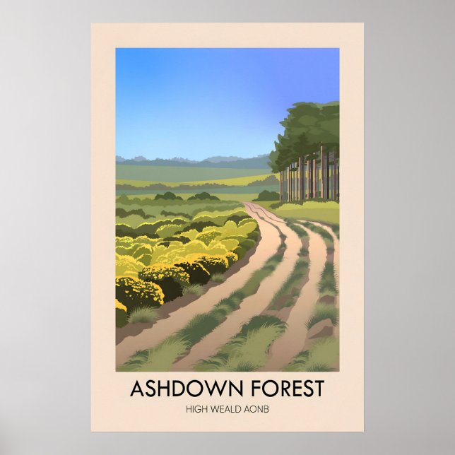 Póster Ashdown Forest Travel Poster (Frente)