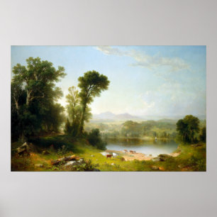 Póster Asher Brown Durand Paisaje Pastoral