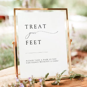 Póster ASHER Elegant Calligraphy Boda Flip Flop
