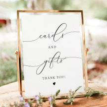 ASHER Tarjetas y regalos de caligrafía elegante Se