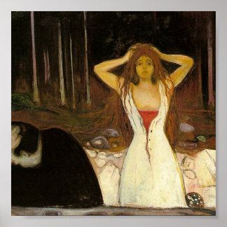 Póster Ashes by Munch Print