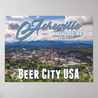 Póster 🍺 Asheville Beer City USA Poster