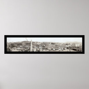 Póster Asheville Pack Square Photo 1910
