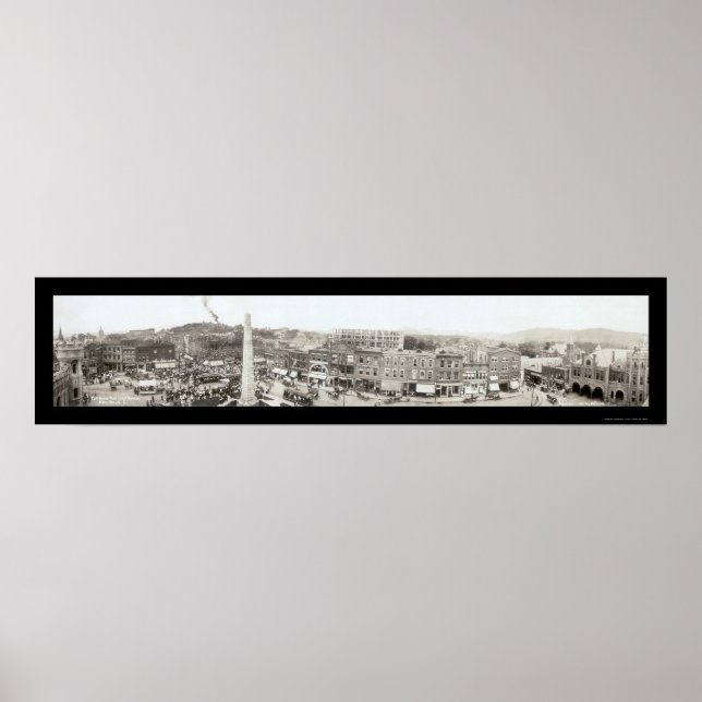 Póster Asheville Pack Square Photo 1910 (Frente)