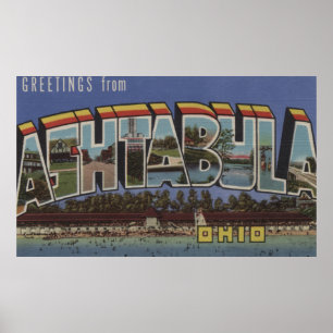 Póster Ashtabula, Ohio - escenas grandes de la letra