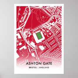 Póster Ashton Gate Poster - Hogar de Bristol City FC, Ing