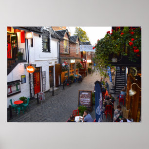 Póster Ashton Lane, Glasgow, Escocia.