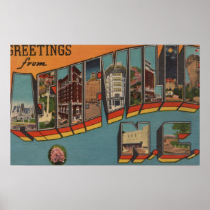 Póster Ashville, Carolina del Norte - Escenas de letras g