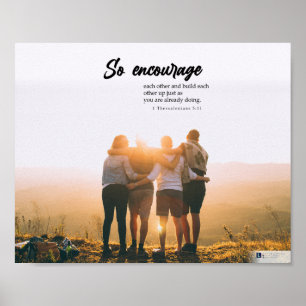 Póster Así Que Alentar (1 Tesalónica 5:11)