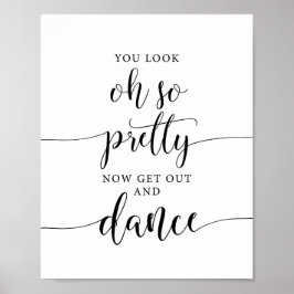 Póster Así Que Bonito Salir Y Bailar Rótulo Boda
