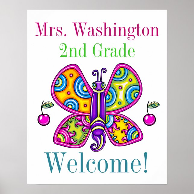 Póster Así que Poster de profesores de mariposa Cuta (Frente)