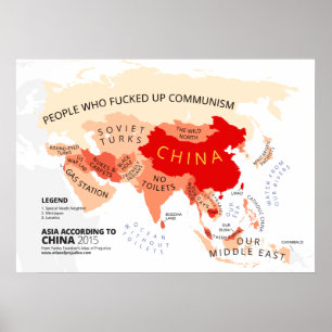 Póster Asia According to China