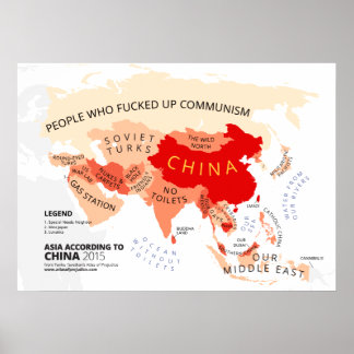 Póster Asia According to China