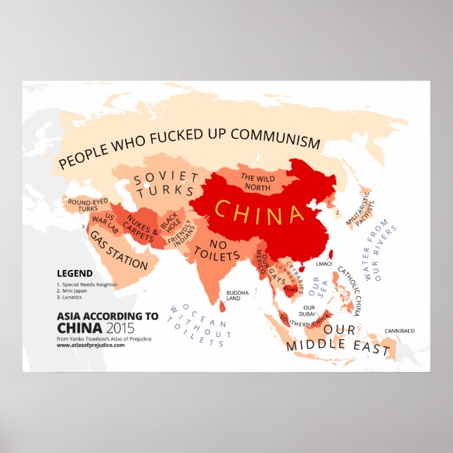 Póster Asia According to China (Frente)