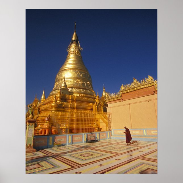 Póster Asia, Birmania (Myanmar) Mandalay, Sagaing Hill: (Frente)