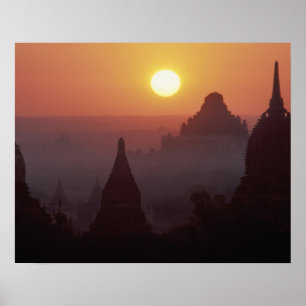 Póster Asia, Birmania (Myanmar), Pagan (Bagan) El templo