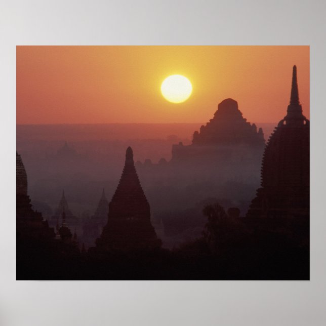 Póster Asia, Birmania (Myanmar), Pagan (Bagan) El templo (Frente)