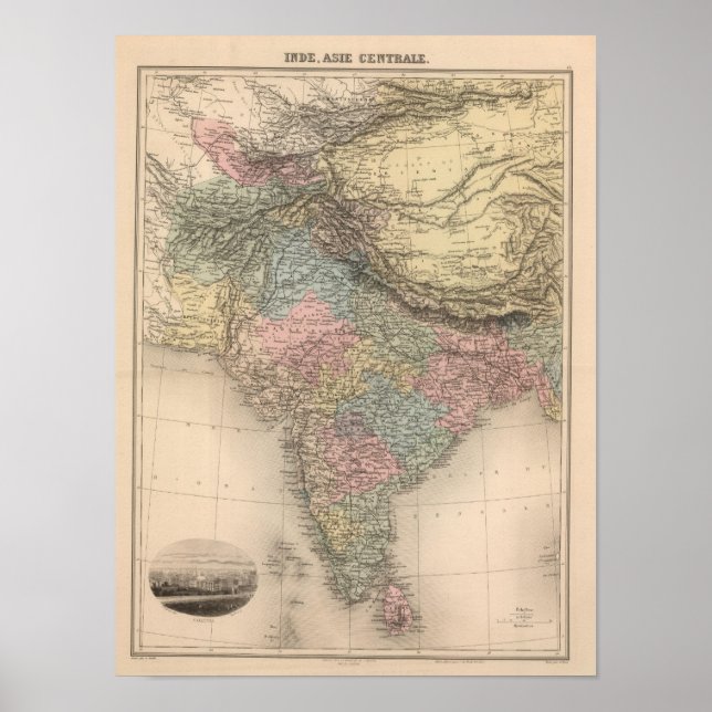 Póster Asia Central India (Frente)