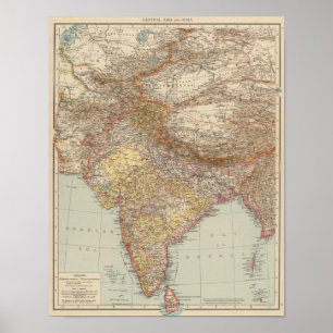 Póster Asia Central, la India