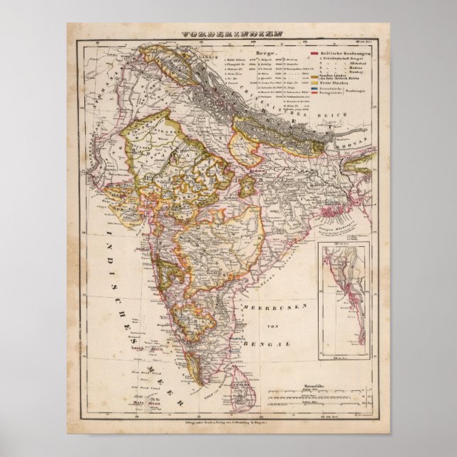 Póster Asia, India, Bangladesh (Frente)