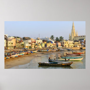 Póster Asia, India, Tamil Nadu, Kanniyakumari