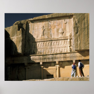 Póster Asia, Irán, Persépolis.Tumba de Darío el Grande.