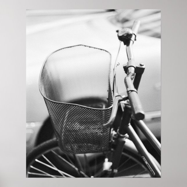 Póster Asia, Japan, Tokyo. Bike basket in the Ginza (Frente)