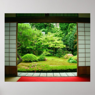 Póster Asia, Japón, Kyoto. Jardín Zen 2