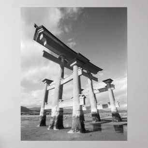 Póster Asia, Japón, Miyajima. La Puerta de Torri.