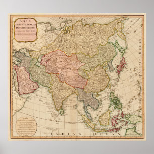 Póster Asia: Mapa panorámicoAsia 8
