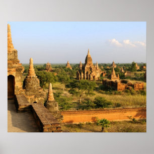 Póster Asia, Myanmar (Birmania), Bagan (Pagan). Varios