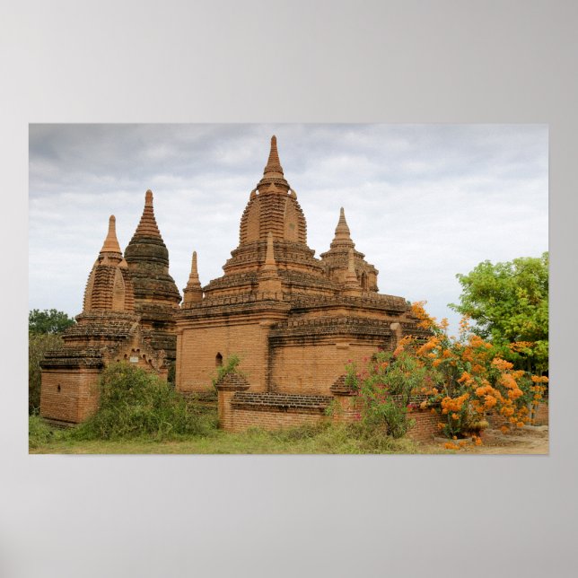 Póster Asia, Myanmar (Birmania), Bagan Pagan). Varios (Frente)
