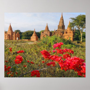 Póster Asia, Myanmar (Burma), Bagan (Pagan). A Bagan