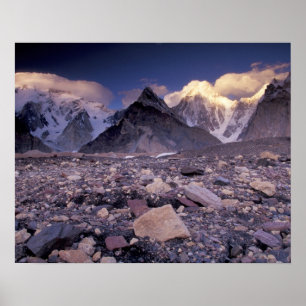 Póster Asia, Pakistán, Cordillera Karakoram, Broad y