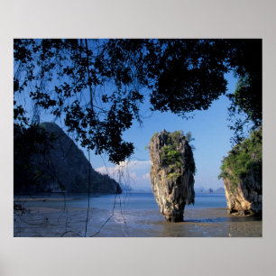 Póster Asia, Tailandia, Ao Phangnga NP, litoral, Karst