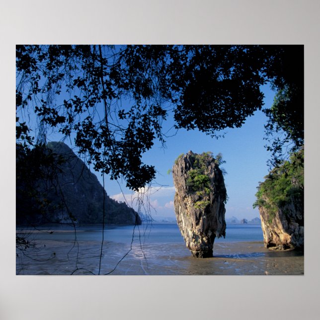 Póster Asia, Tailandia, Ao Phangnga NP, litoral, Karst (Frente)