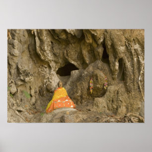 Póster Asia, Tailandia, Mae Hong Son, imágenes de Buda