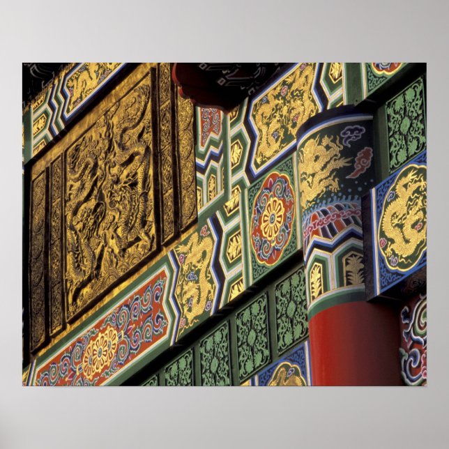 Póster Asia, Taiwán, Taipei. El Grand Hotel, principal (Frente)