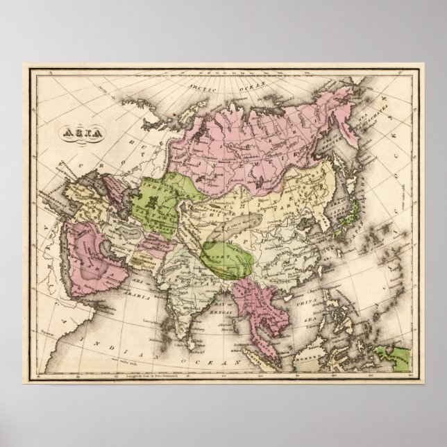 Póster AsiaPanoramic MapAsia 5 (Frente)